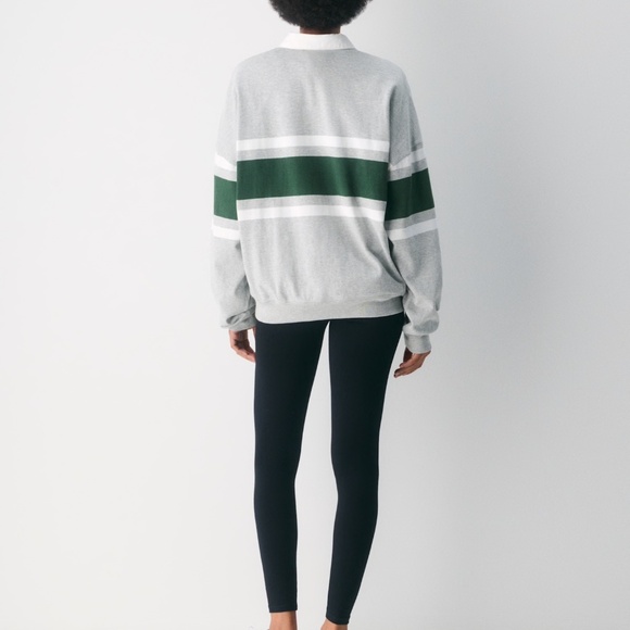 TNA Mighty Cotton Lomu Polo Longsleeve — XXS (Hthr Chrm / Campus Grn) - Picture 8 of 11